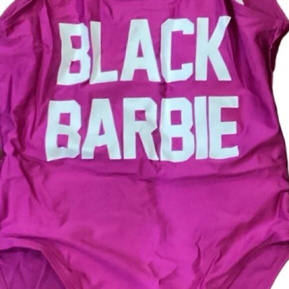 Black Barbie One Piece Swim Suit M - Picture 2 of 7